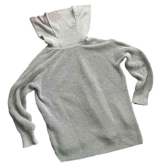 MICHAEL Michael Kors Women’s Cowl Neck Waffle Sweater Gray Size Large - Picture 5 of 10